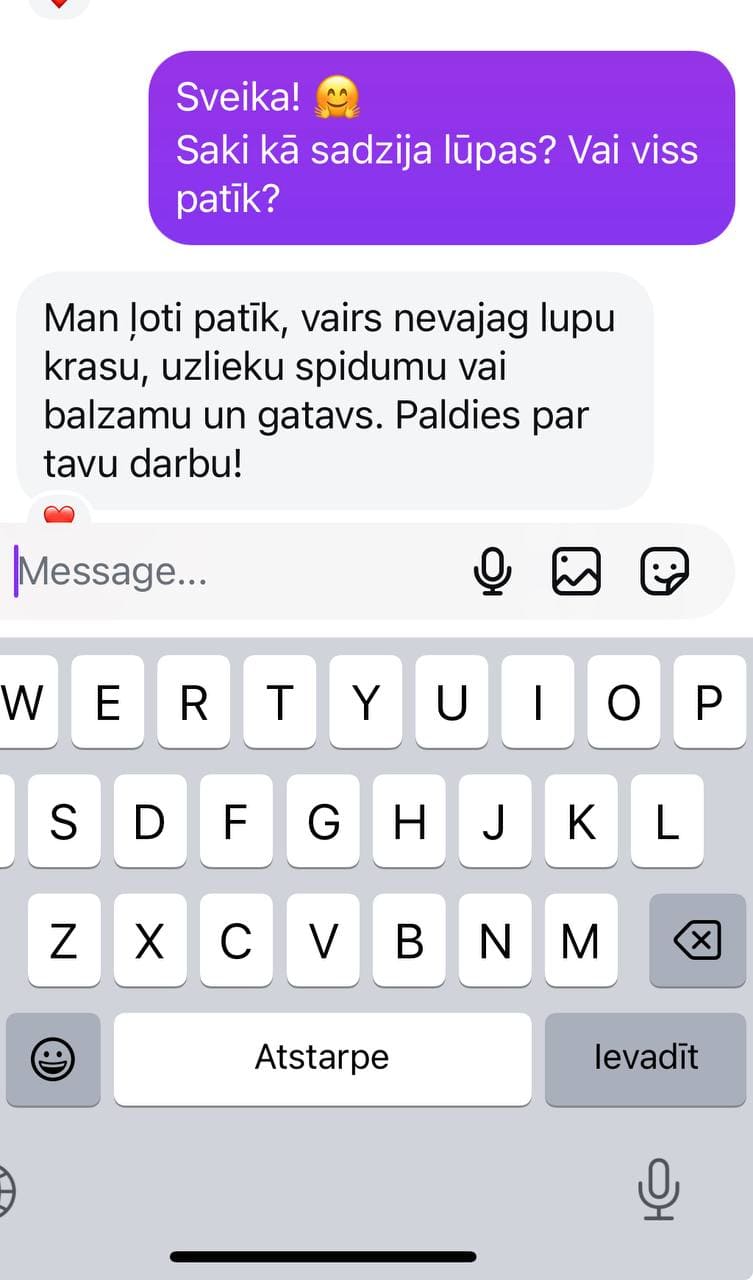 Atsauksme par permanento grimu lūpām