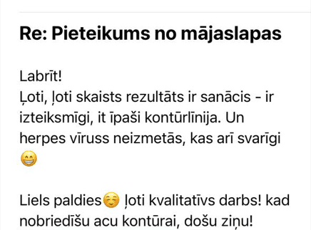 Atsauksme par permanento grimu lūpām