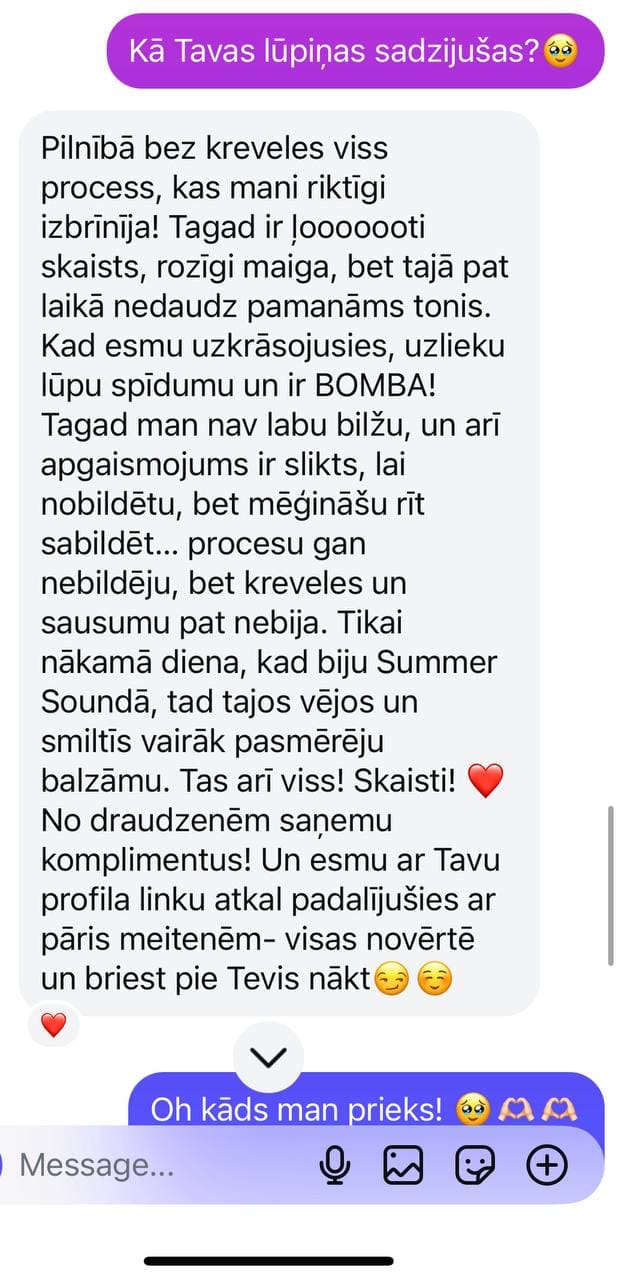Atsauksme par permanento grimu lūpām