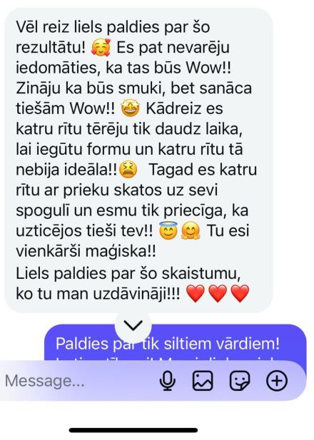 Permanentais grims uzacīm — klientes atsauksme Nr. 9