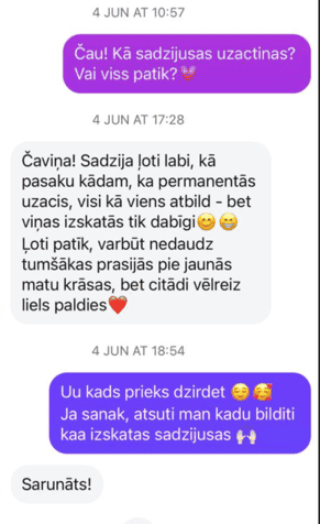 Atsauksme par permanento grimu uzacīm