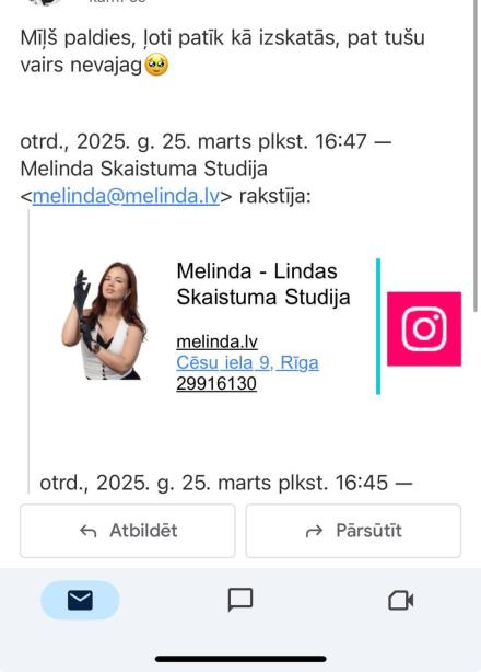 Skropstu laminēšana — klientes atsauksme Nr. 10