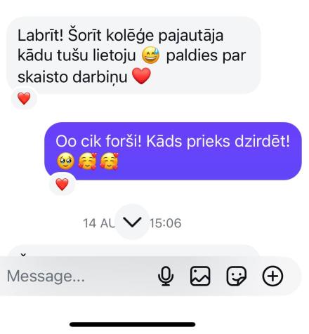 Skropstu laminēšana — klientes atsauksme Nr. 5
