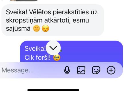 Skropstu laminēšana — klientes atsauksme Nr. 7