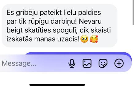 Uzacu laminēšana — klientes atsauksme Nr. 8