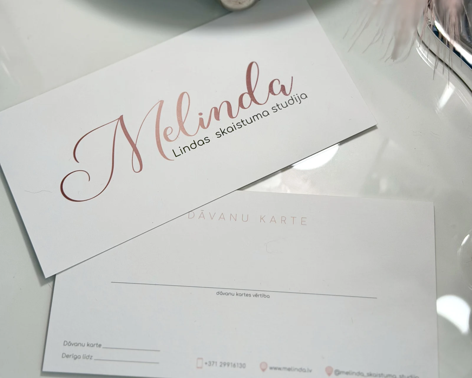 Подарочная карта студии красоты Melinda